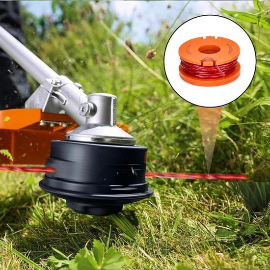 Set van 11 Vervangspoelen voor Grastrimmer, Diameter 1.65 mm, Lengte 3 m, Inclusief 9 Vervangspoelen en 2 Dekselvervangingen voor Grastrimmers, Geschikt voor Tuinonderhoud en Grasmaaien — afbeelding 5