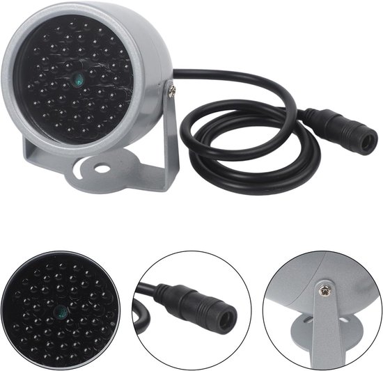 Infrarood Illuminator - IR Vullicht Nachtzicht - Beveiligingscamera Verbeteren - 48 LED's 940nm - 5-10m Bereik - Zilver — afbeelding 3