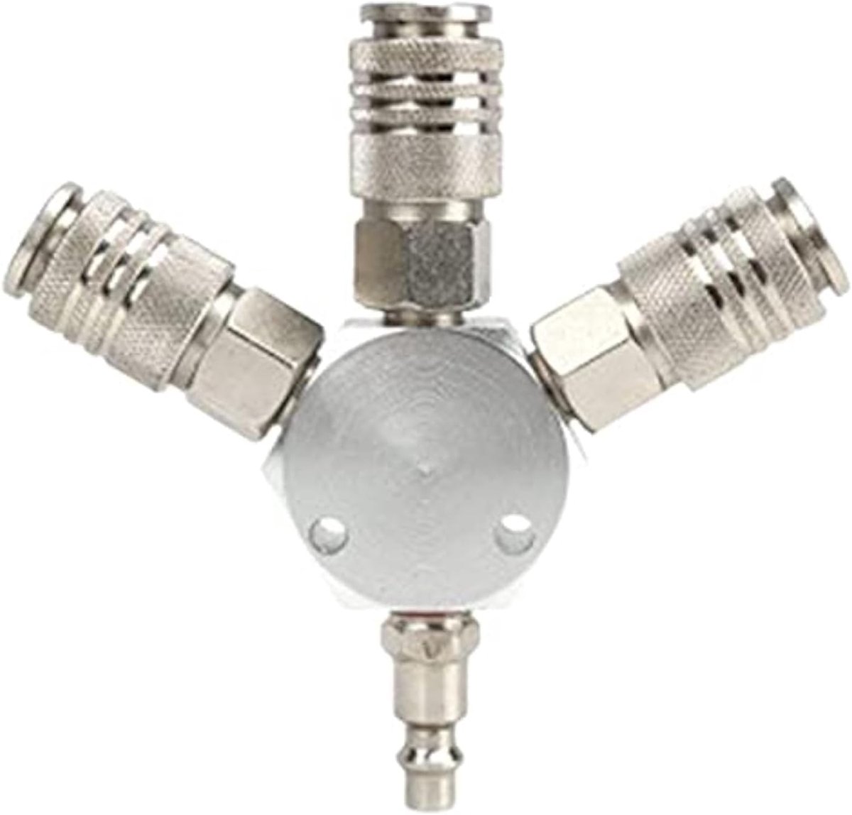 SnelShoppen - Pneumatische Verbinder 3-Weg Lucht Slang Manifold Snelle Koppeling Adapter Splitter 1/4" F-NPT met Zelfsluitende Structuur