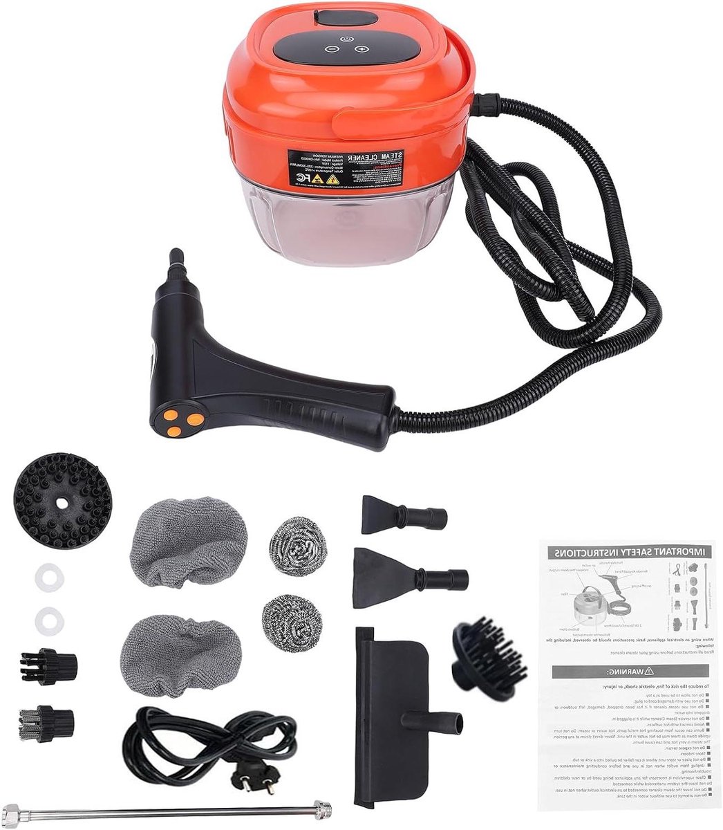 Stoomreiniger Hoge Temperatuur - Draagbare Stoomreiniger - Huis en Auto Reinigen - Snelle Hitte 15 Seconden - 1700 ml Tank
