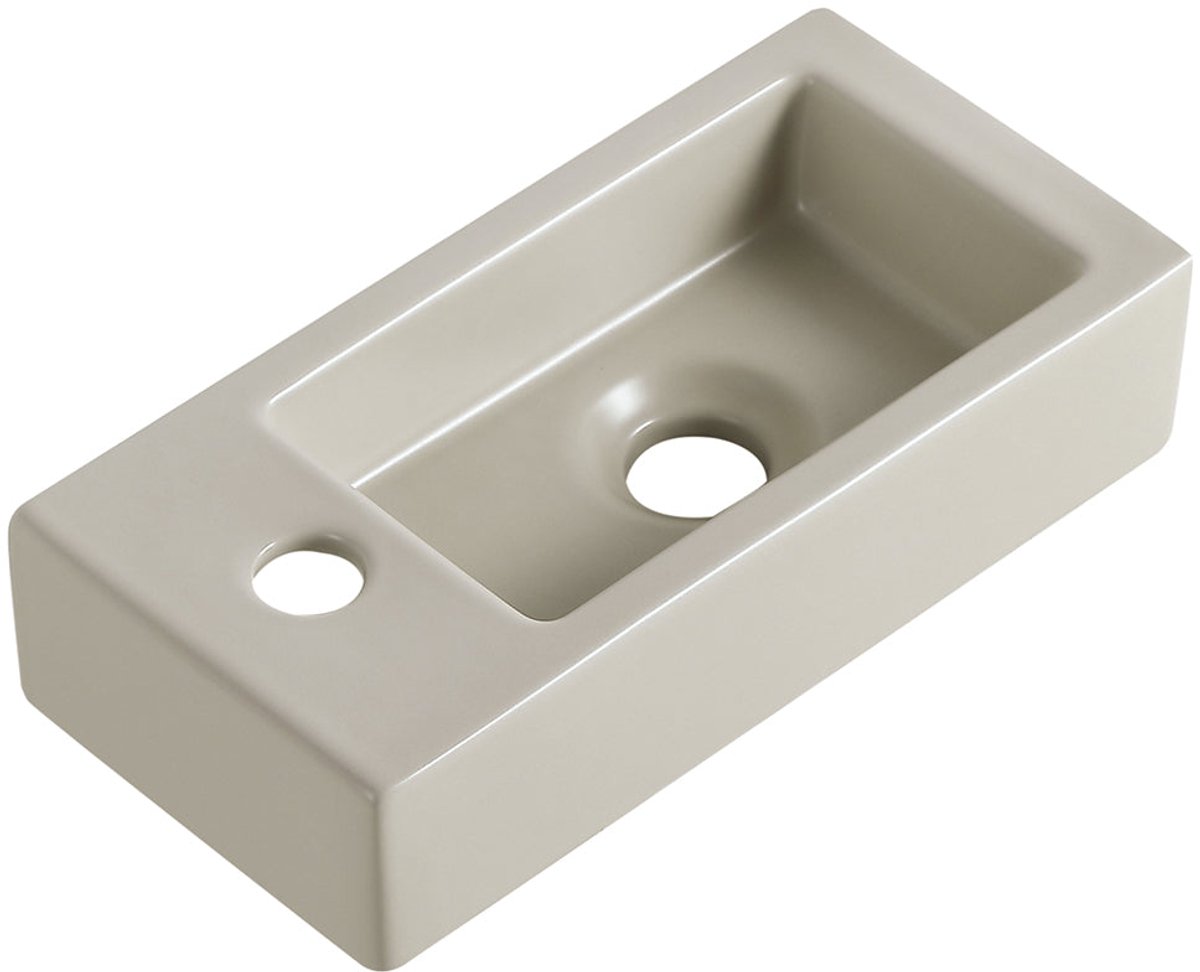 Rhea S mini fontein links 36,5 x 18 x 9 cm keramiek beige