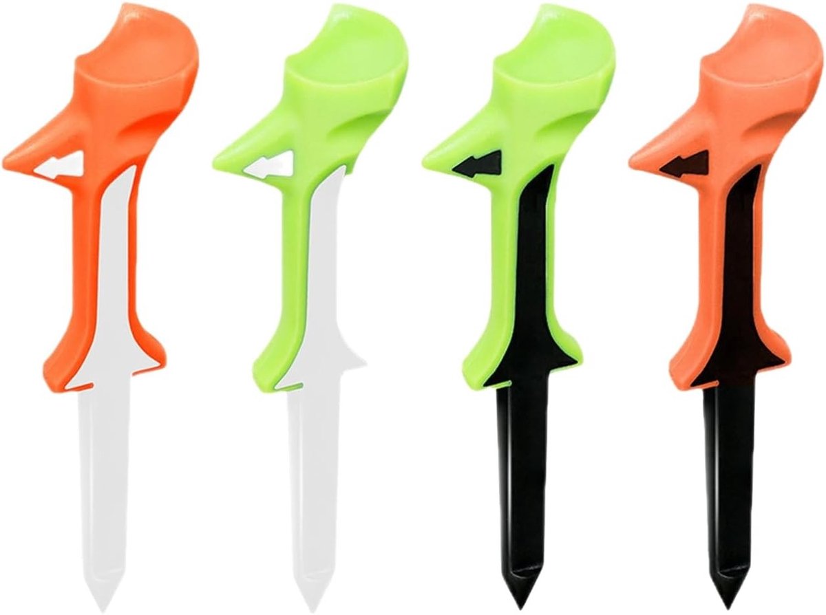 Kleurige en duurzame golf tees van 100 mm - Onbreekbare en stabiele golfaccessoires voor elk seizoen, inclusief reflecterende armbanden voor extra zichtbaarheid