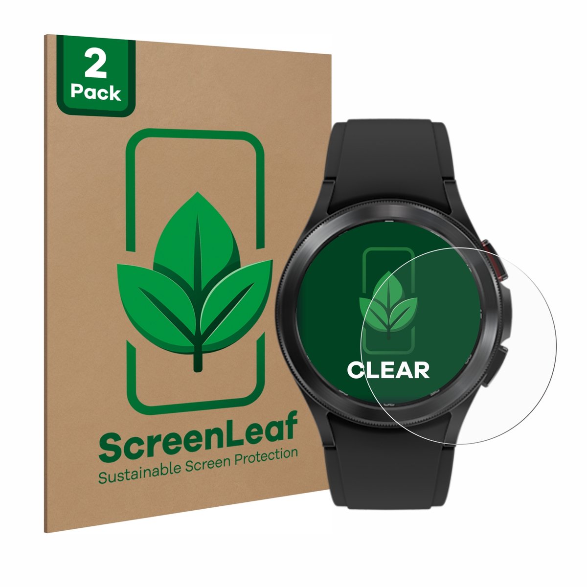 2 Stuks Screenprotector voor Samsung Galaxy Watch 4 Classic (42mm) - Hoogwaardige Beschermfolie transparant