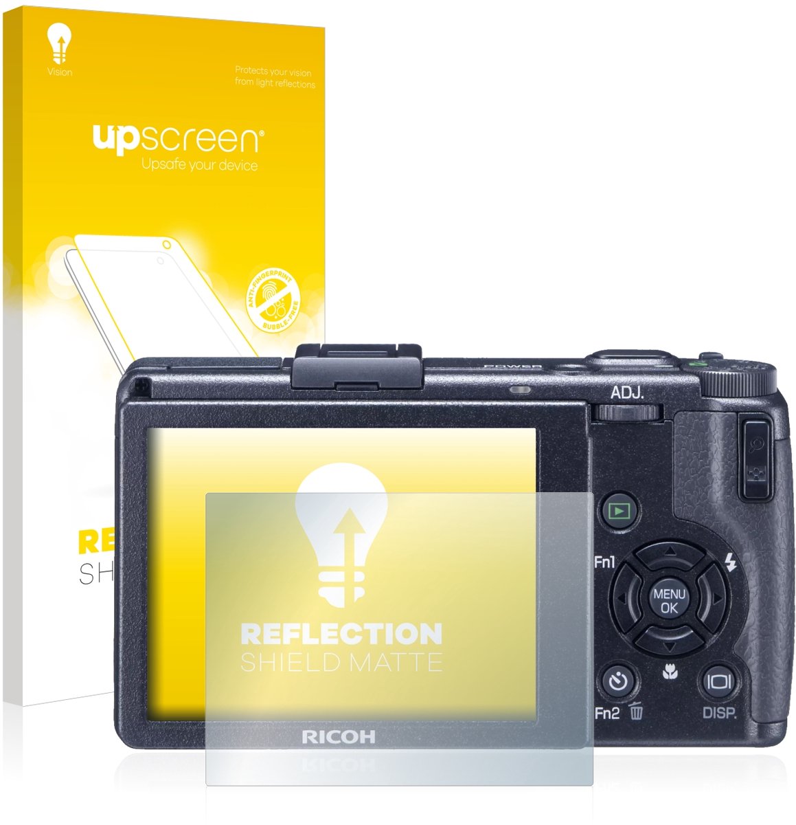 upscreen - Screenprotector voor Ricoh GR Digital III (2009-2011) - Folie Beschermfolie anti glare matte