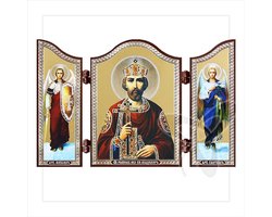 Christelijke Ikone Triptychon 13x8cm van MDF