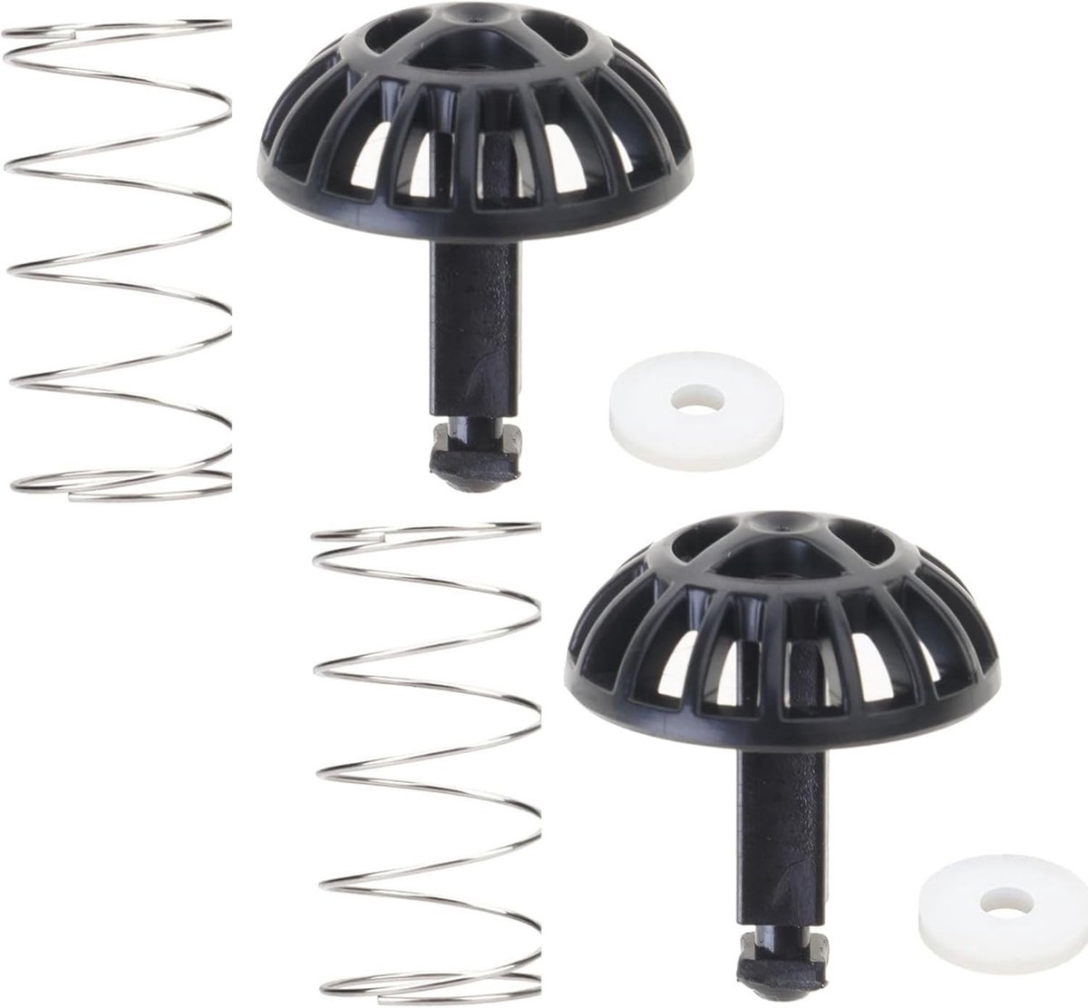 Set van 2 Koffie Zetmanden met Veerbelaste Stopper voor Diverse Koffiemachines en Accessoires