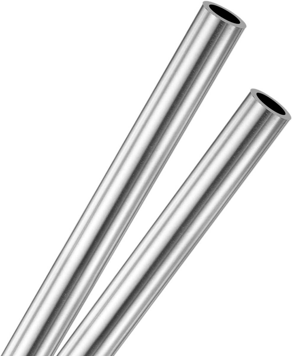 Set van 2 RVS Buizen 300mm, 2mm OD, 0.5mm Wanddikte - Naadloze Stalen Pijp voor Bouw, Machining en DIY Projecten