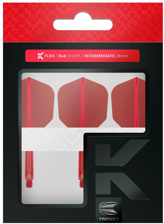 Target K-Flex Red NO6 - Dart Flights - Intermediate van Target — afbeelding 5