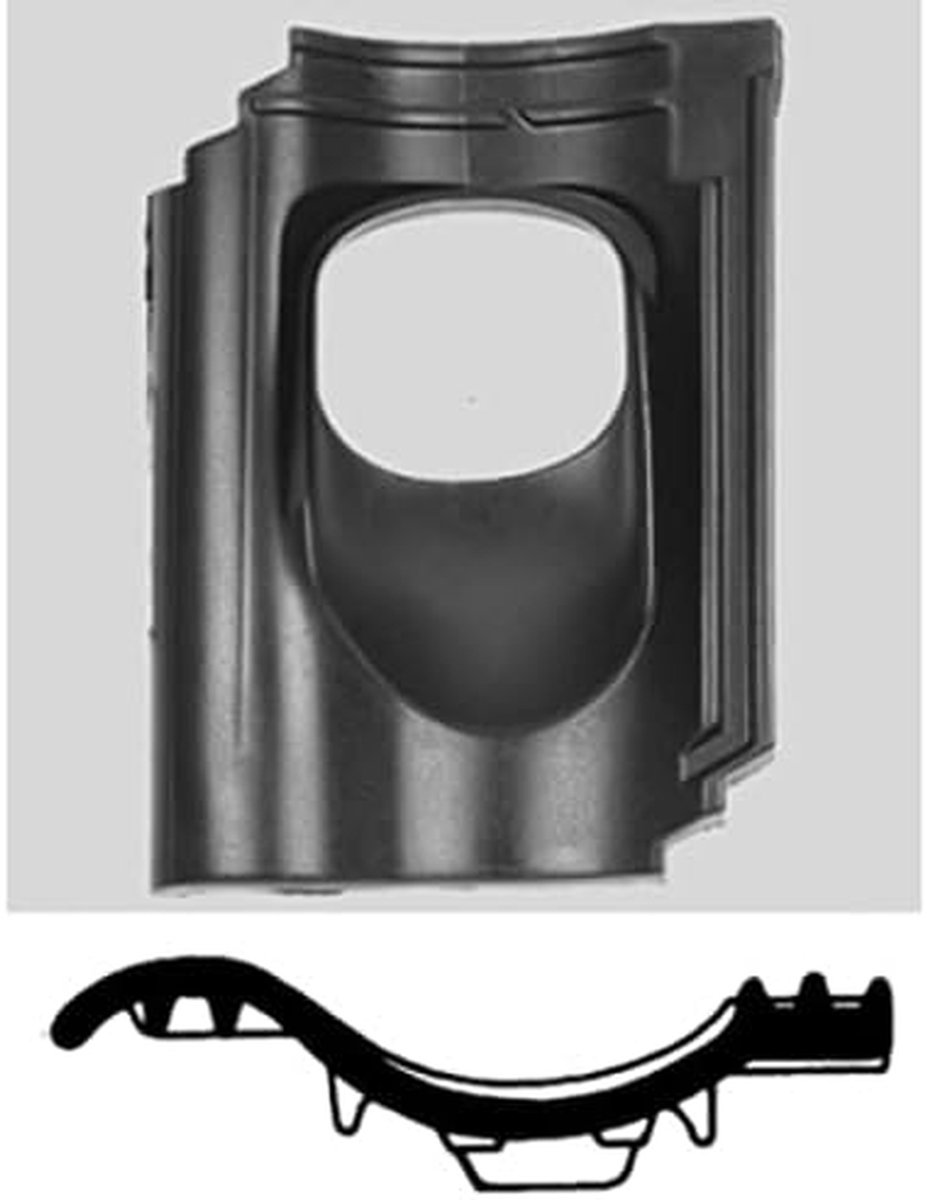 Dakdoorvoer Pan - Pijp Doorvoer - Dak Ventilatie - Verstelbare Diameter - 110-131 mm - Zwart