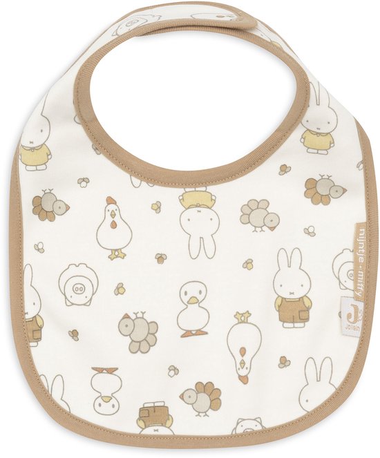 Jollein Slabbetjes Jersey Waterproof - 5 Stuks - Miffy Family Farm van Merkloos — afbeelding 2
