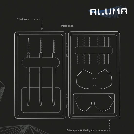 Bull's Aluma Black - Dart Case van Bull's — afbeelding 4
