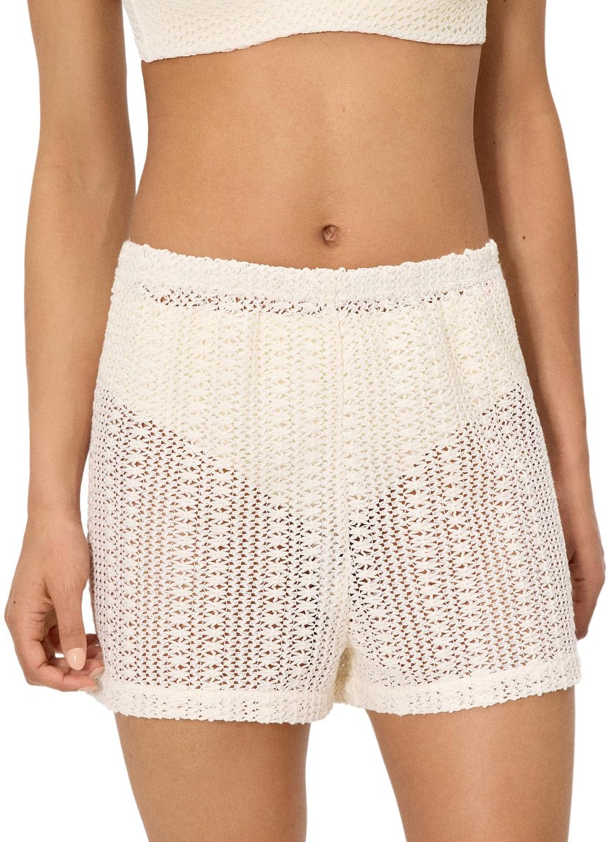 YSABEL MORA - Openwerk Gebreide Shorts - Beige - XL