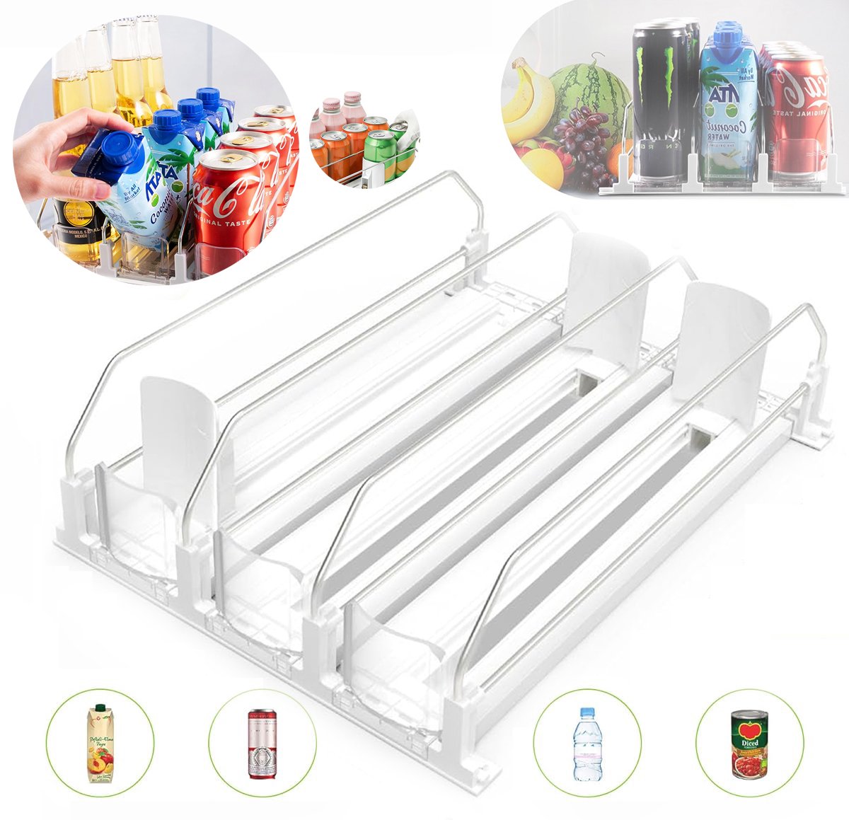 Drankorganizer, Automatische Blikjesdispenser, Zelfaandrijvende Drankblikjesorganizer, Voor Koelkast En Voorraadkast.