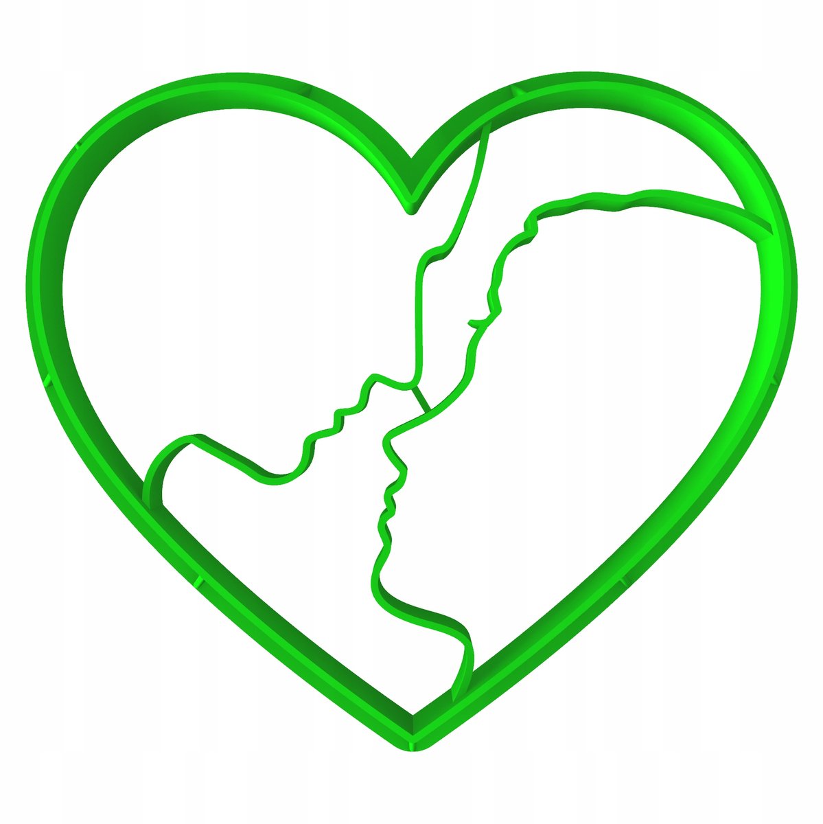 Valentijns Hart Koekjesvorm - 8cm