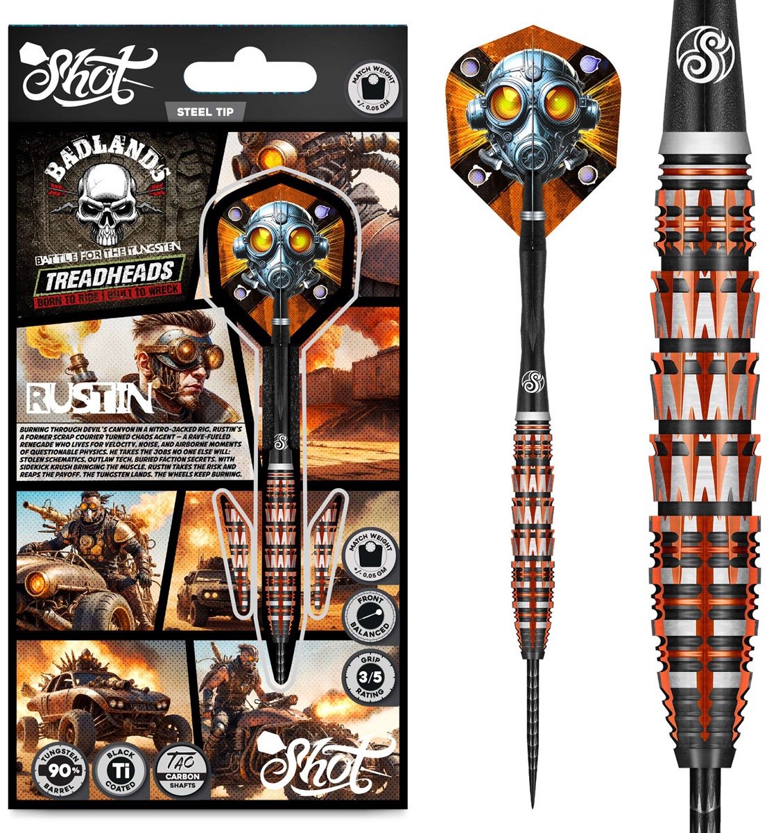 Shot Badlands Rustin 90% - Dartpijlen