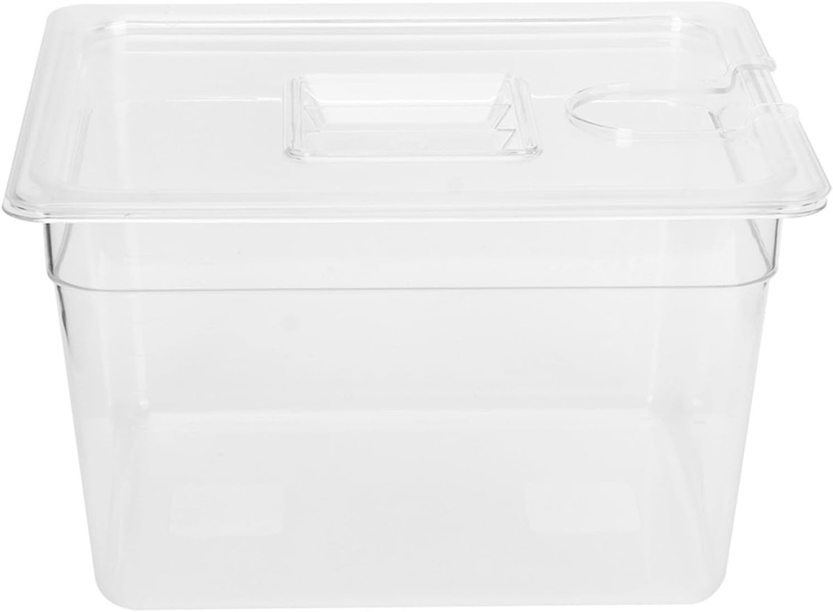 Gevouwen Sous Vide Container 11.71L met Deksel van Voedselveilig PC Materiaal voor Culinaire Bereiding en Circulator 265x325x200mm