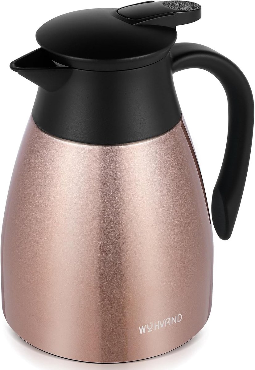 Thermoskan - Goud - 1L - Roestvrij Staal met Dubbelwandige Vacuümisolatie - Voor Warme en Koude Dranken