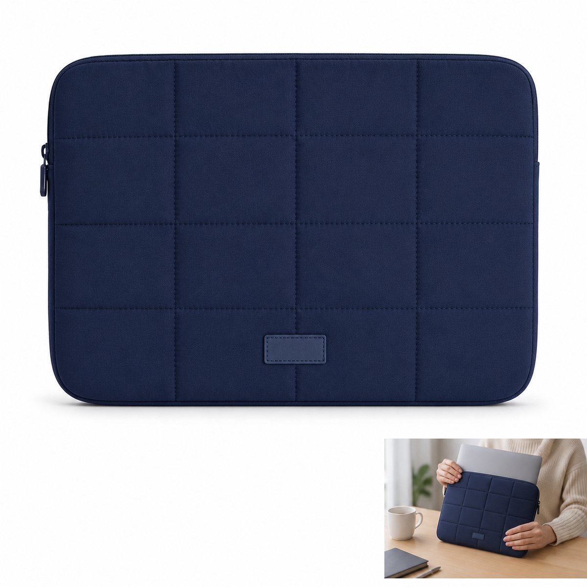 Laptophoes 14 Inch - Laptoptas - Laptopsleeve - Waterafstotende - Lichtgewicht - Zachte Voering - Geschikt Voor 14-Inch Laptops - Donkerblauw