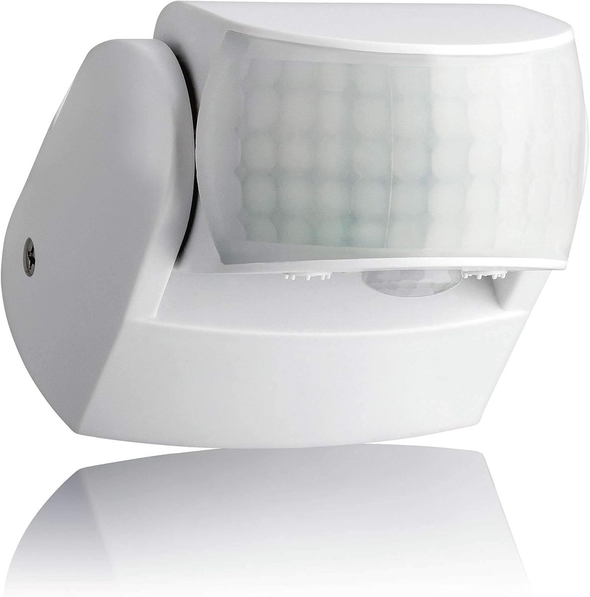 Bewegingsmelder Opbouw Buiten IP65 | Wandmontage 2 sensoren 12m/180°‑3m/360° Detectiebereik, Draaibare regelbare Infrarood Sensor, LED geschikt（Wit）
