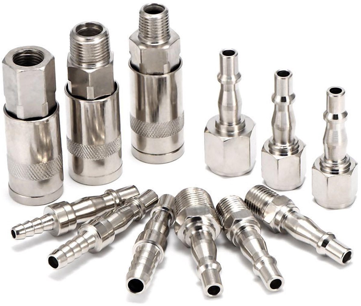 Gereedschap Luchtleiding Slang Compressor Fitting Connector Quick Release Set 1/4" 3/8 BSP - ShopVlot