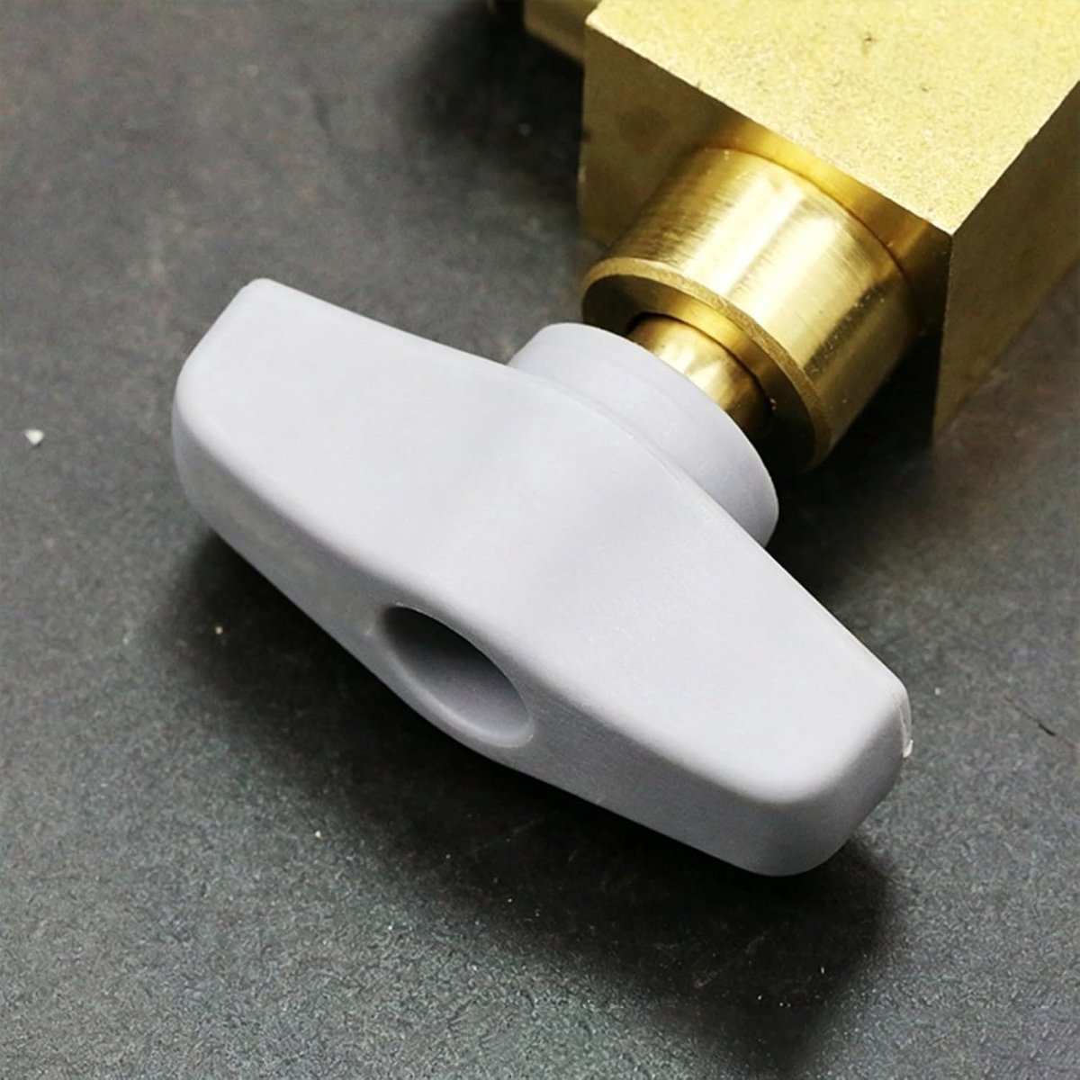 Waterinlaatklep Handvat - Vervangingsonderdeel Ketel - Verwarming Reparatie - Duurzame Kunststof - 3x2x1 cm - Grijs