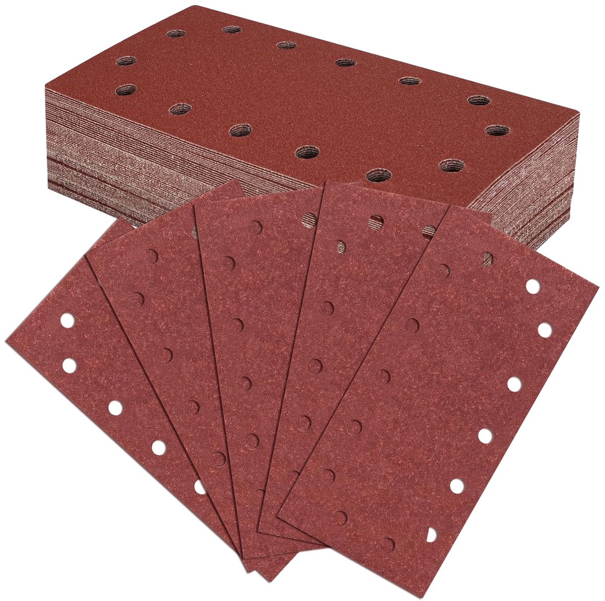 Famanu – Set van 50 schuurplaten met 14 gaten, afmetingen 230x115 mm