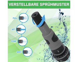 YourCasa Tuinsproeier met slangadapter, 3/4 inch, premium spuit voor tuinslang, douchekop met opzetstuk voor de tuin - ShopVlot