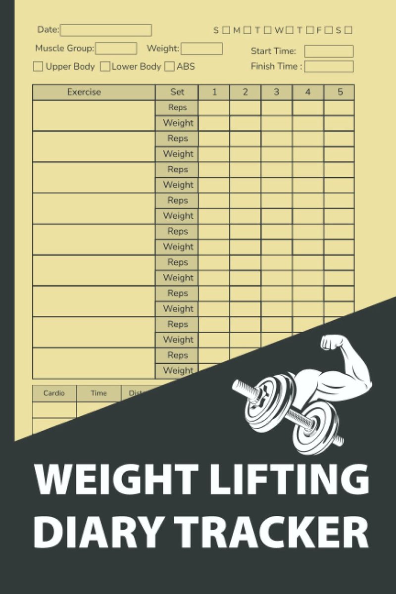 Weight Lifting Diary Tracker: Daily Fitness Journal And Exercise Notebook For Men And Women. Gym Training Log Book - ShopVlot