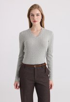 Felix Hardy Trui Met V-Hals - 100% Katoen Dames Grijs - M