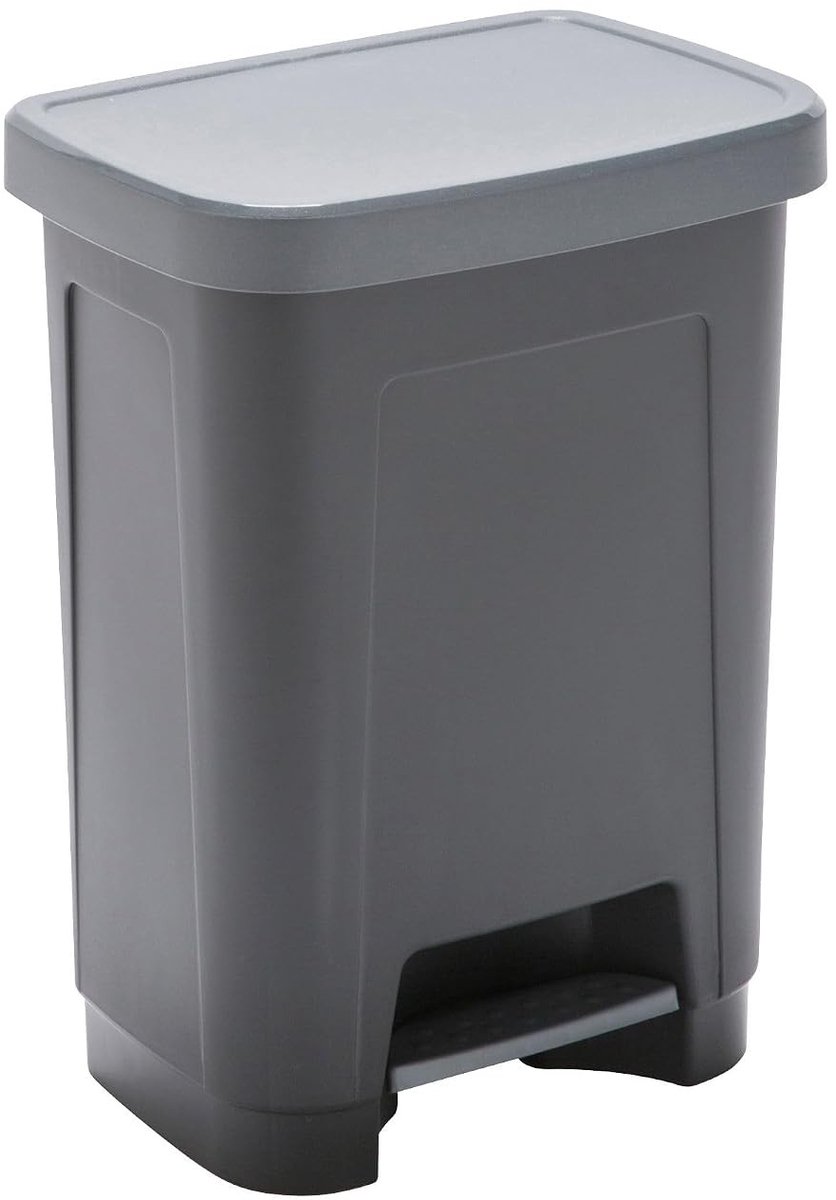 Pedaalemmer - Zwart - 25 L - Gerecycled Kunststof - Voor Thuis en Kantoor