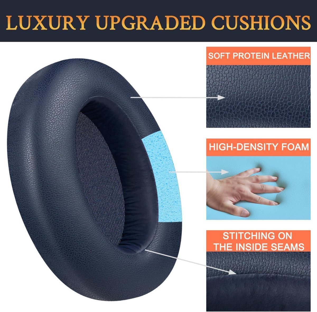 Vervangende Oorkussens voor Sony WH-XB910 en WH-XB910N - Zachte Earpads van Kunstleer voor Extra Bass en Geluidsisolatie
