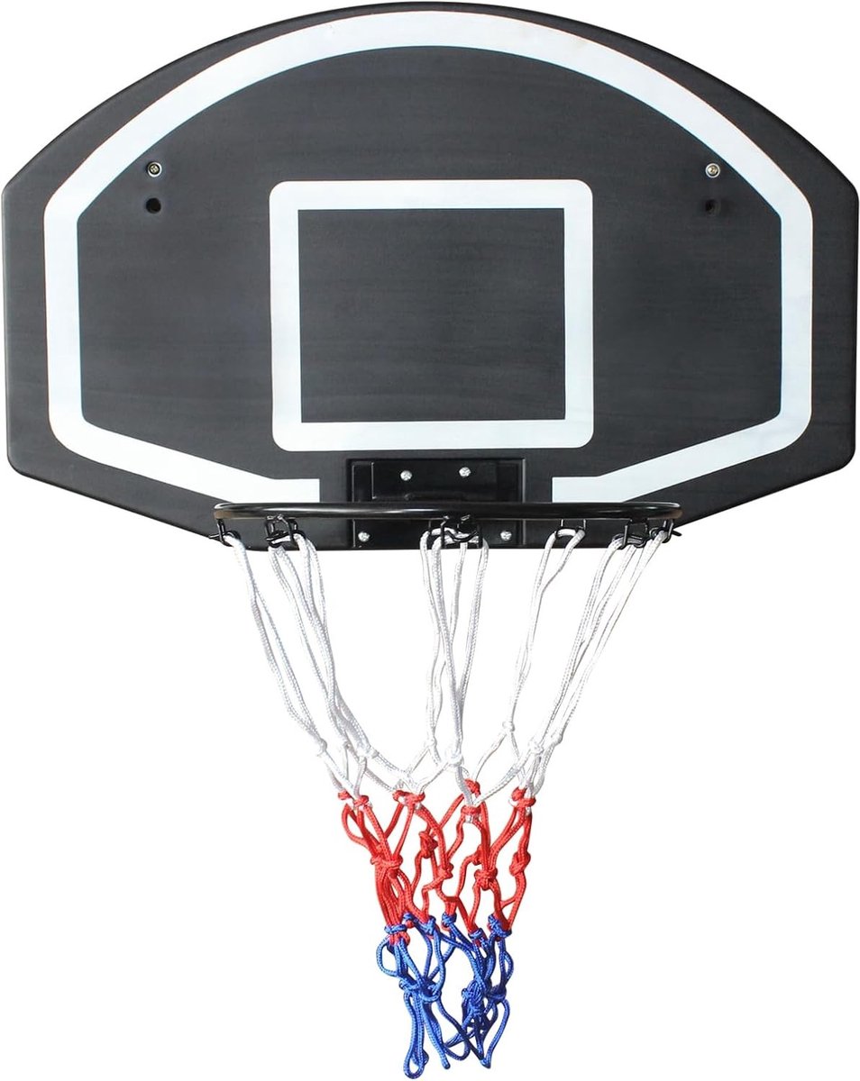 Wandgemonteerde Basketbalring - Wit - 72,4 x 45,7 cm - PE Onbreekbare Achterkant - Voor Binnen en Buiten