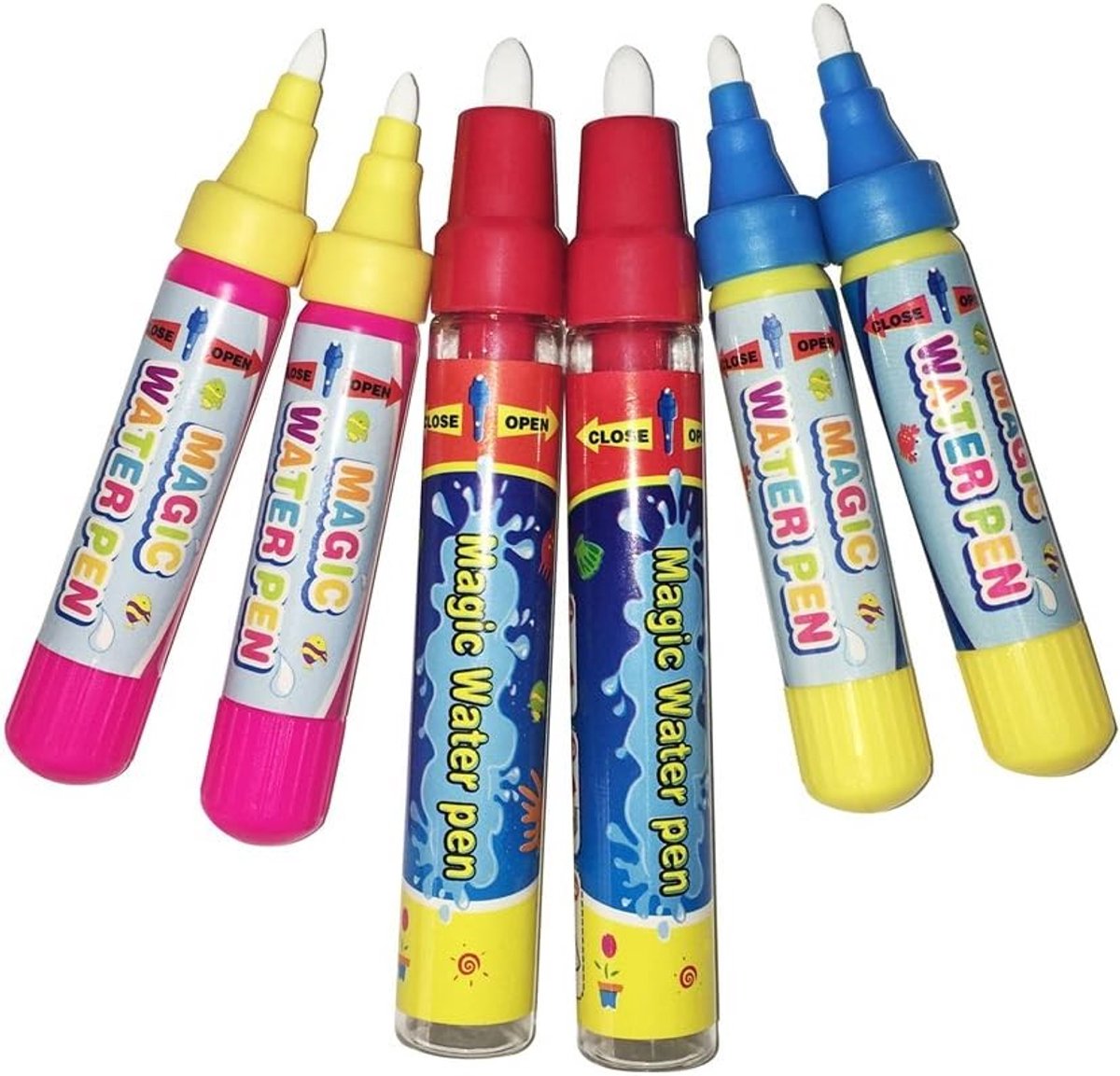 Magische Waterpen - Blauw - Kunststof - 6 Stuks voor Magische Watertekenmat