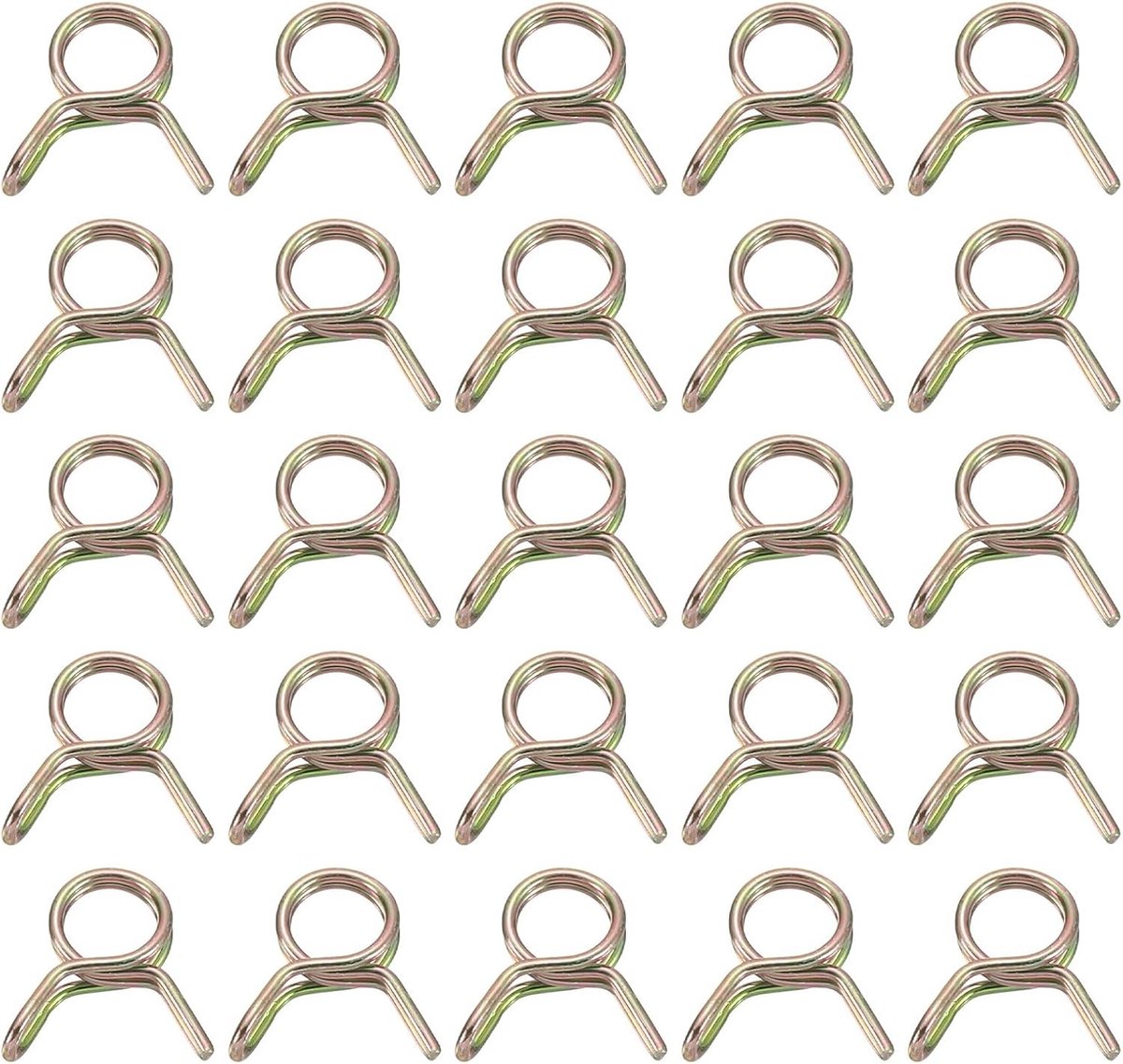 Dubbele Draad Veer Slangklemmen, 5 mm, Set van 25 Stuks voor Bevestiging en Reparatie