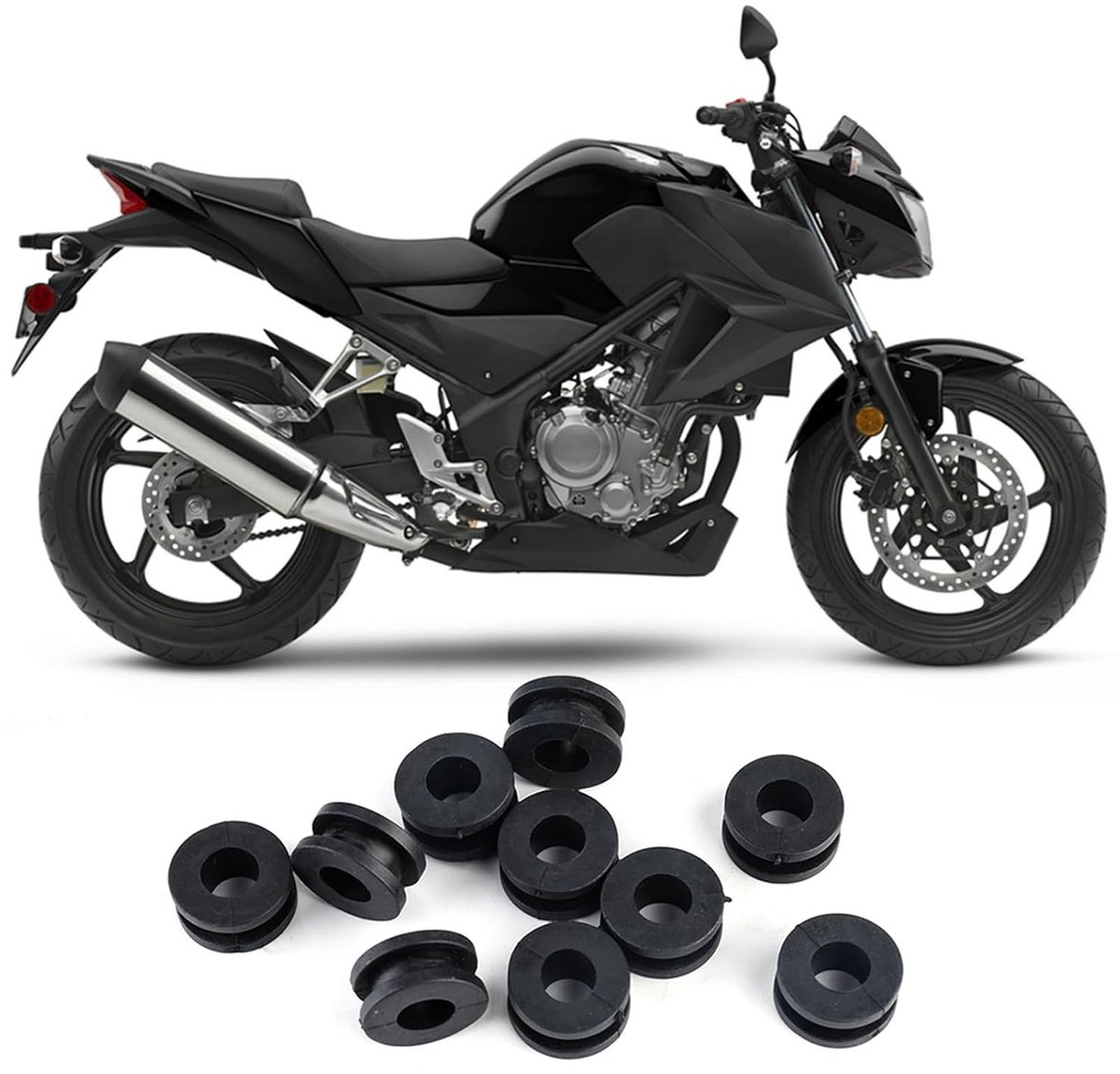 Set van 10 rubberen schijven voor motortrim, ideaal voor bescherming en afwerking