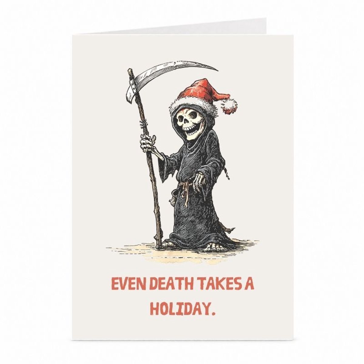 Magere Hein - Kerstkaart - JustTheCardGuy - A6 met envelop