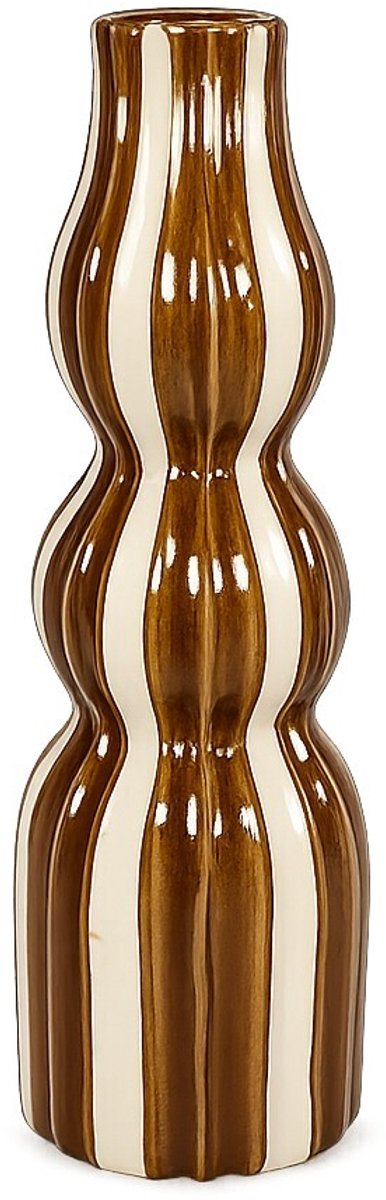 Aardewerk vaas Arch bruin S