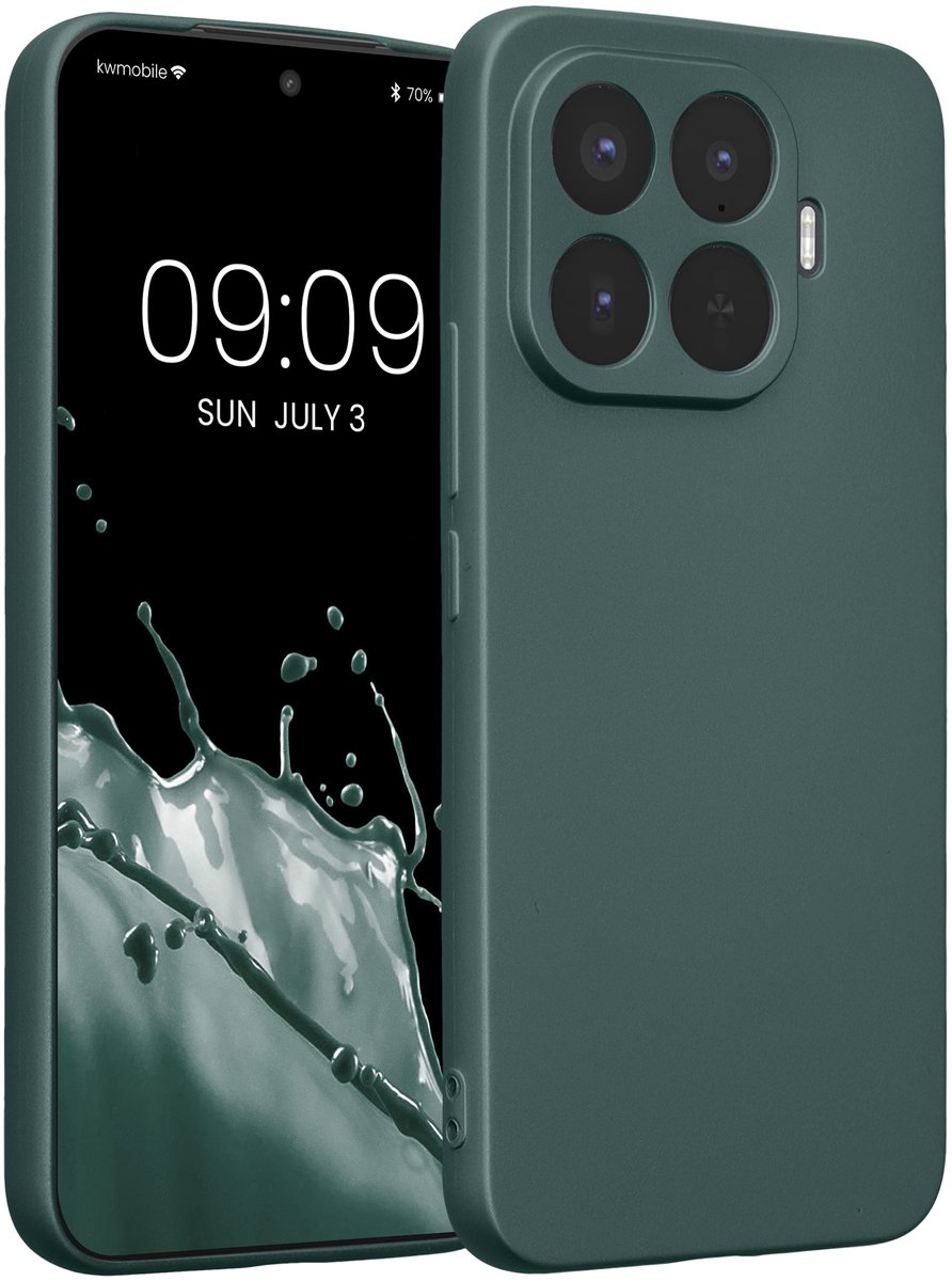 kwmobile metallic telefoonhoesje van TPU - geschikt voor Xiaomi 17T Pro - Flexible case voor smartphone - In metallic petrol