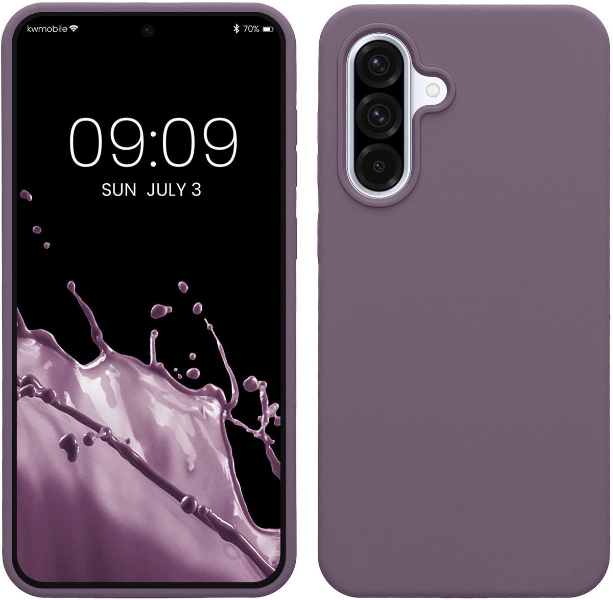 kwmobile telefoonhoesje geschikt voor Samsung Galaxy A36 5G - Hoesje met siliconen coating - Smartphone case in Bleke iris