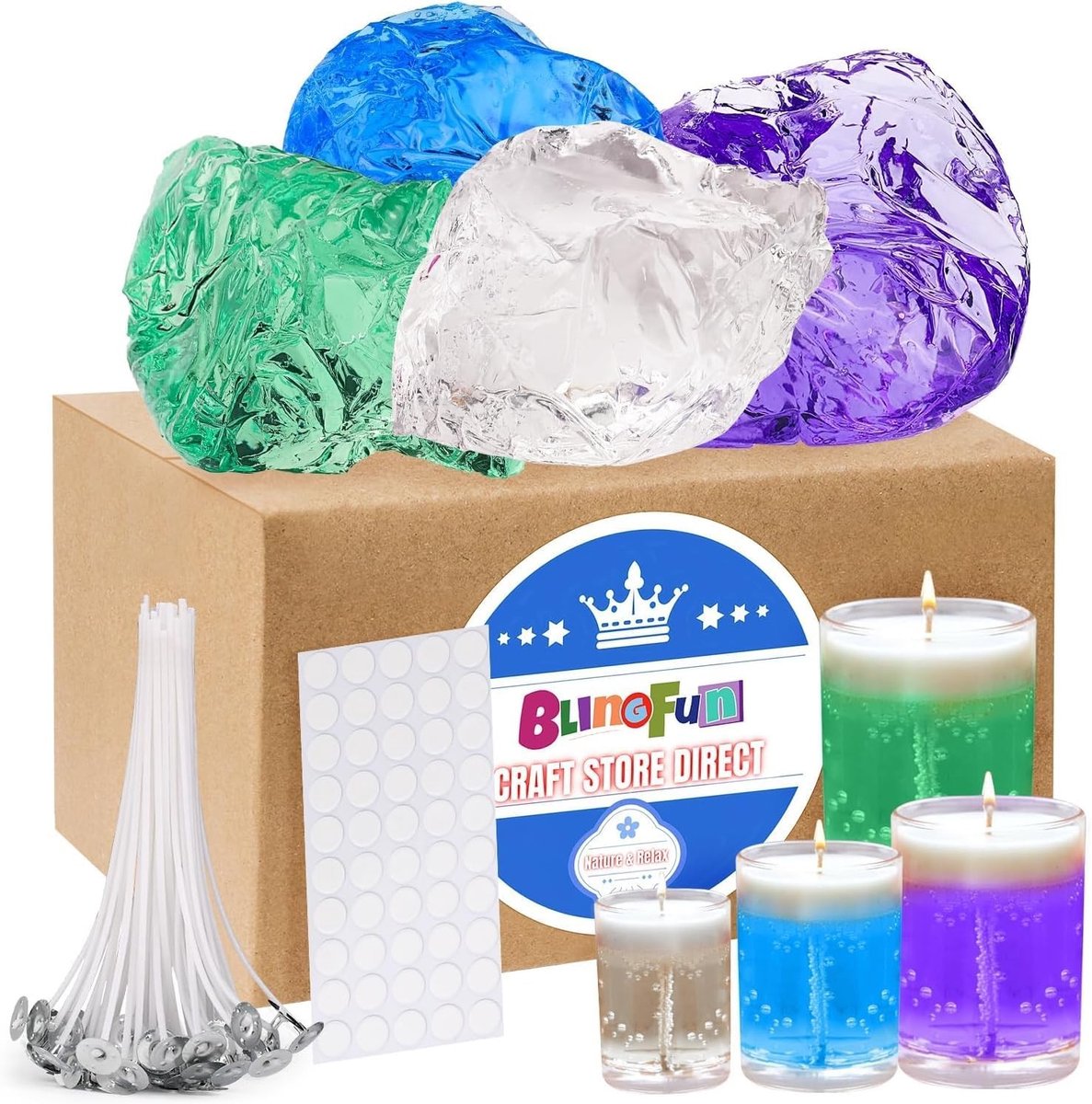 Kaarsen maken kit - Donkere kleuren - - Gelwas voor Doe-Het-Zelf Kaarsen - Voor Volwassenen