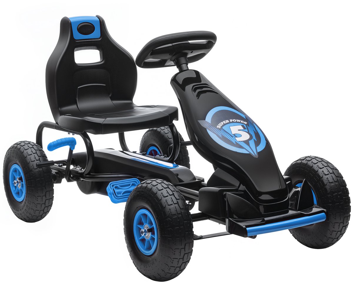 HOMCOM-Pedal Go Kart -PP-121x58x61cm-Blauw