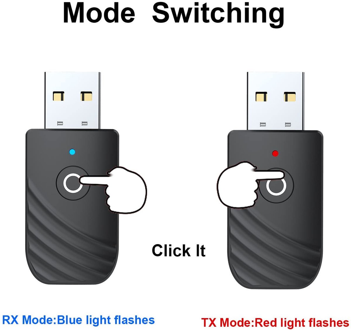 USB-ontvanger Bluetooth-zender - BT5.0 met 3,5 mm AUX - voor tv, pc en hoofdtelefoon - draadloos audio streamen - ShopVlot