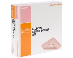 Smith & Nephew - Pleister - Wondzorg - Verband - Allevyn Gentle Border Lite - 7,5 cm x 7,5 cm - 10 stuks per doos