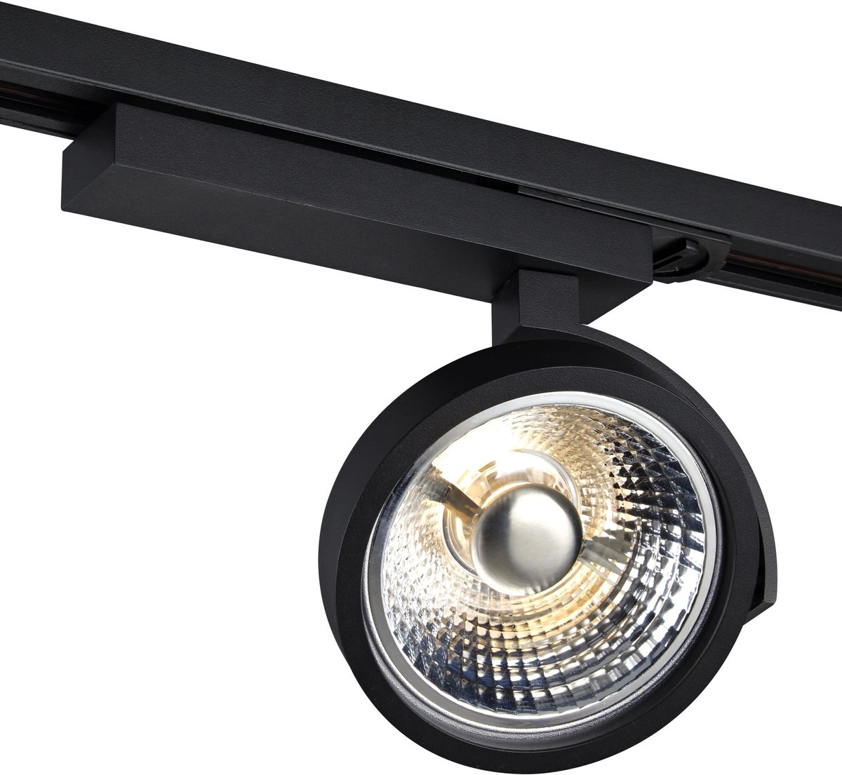 Pulse trackspot van aluminium voor AR111-lamp, driver inbegrepen, lamp niet inbegrepen, dimbaar, IP20, zwart