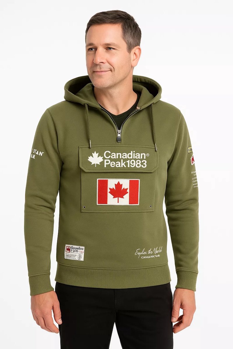 Canadian Peak - Galapagos - Heren Anorak Trui - Kaki