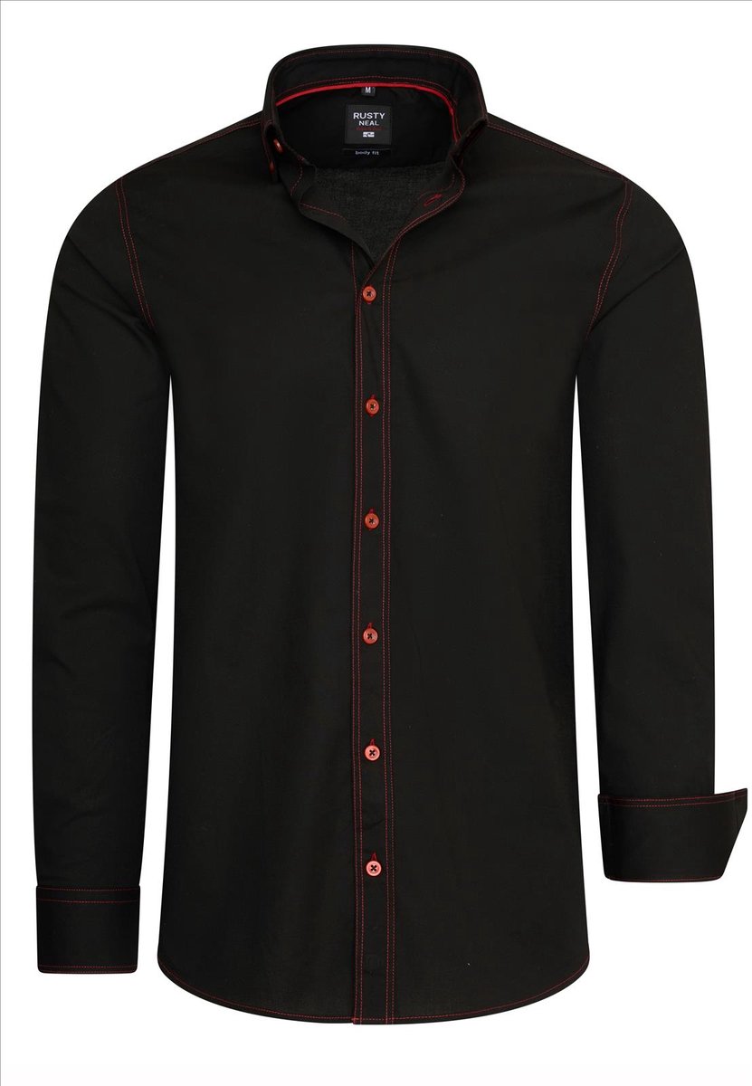 Italian Style - Heren Overhemd - Zwart - Casual - Style-Italy