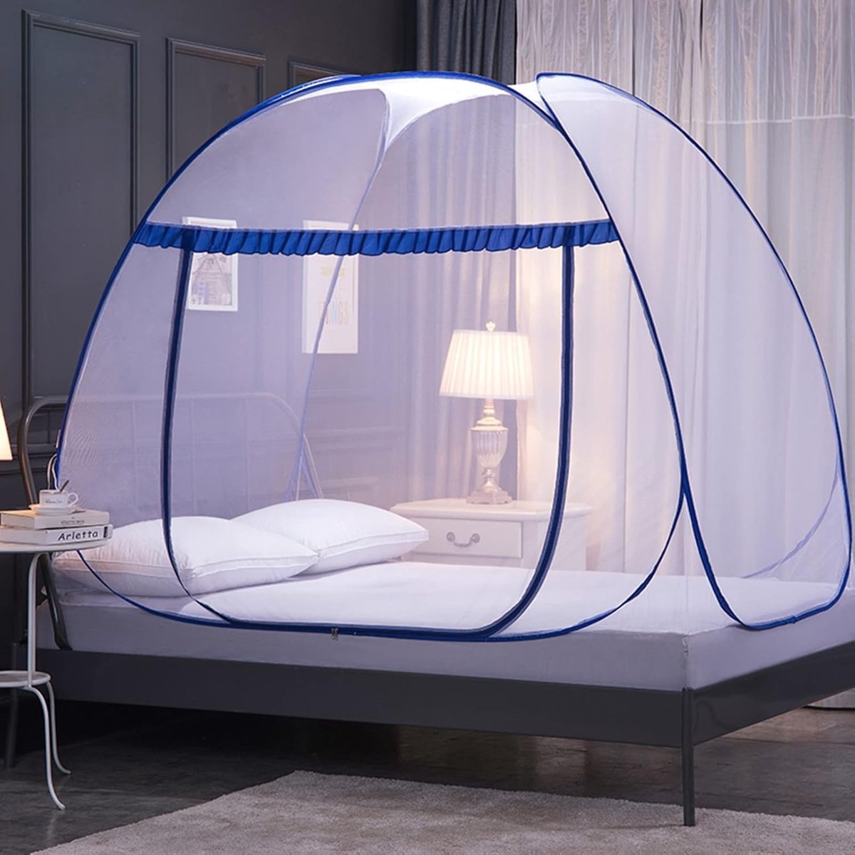 Pop-up Muggennet 180 cm x 200 cm - Vouwbaar Muggennet voor Reizen, Insectenbescherming en Buitengebruik
