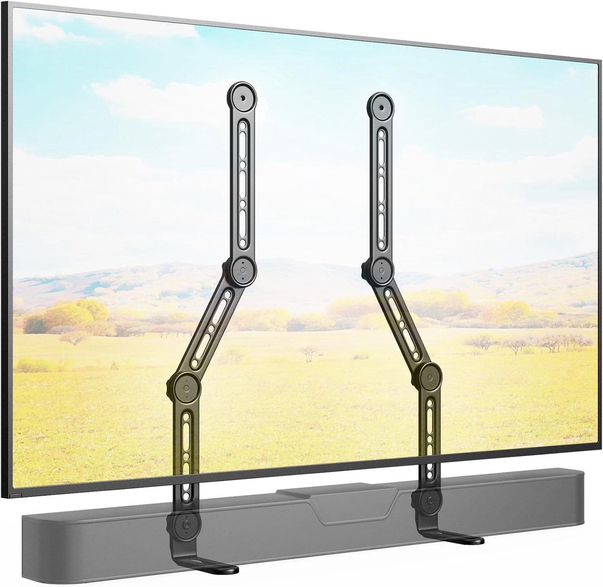 Universele Soundbar Houder - Ijzer - Geschikt voor TV tot 90 Inch - Robuuste Beugel voor Montage zonder Boren