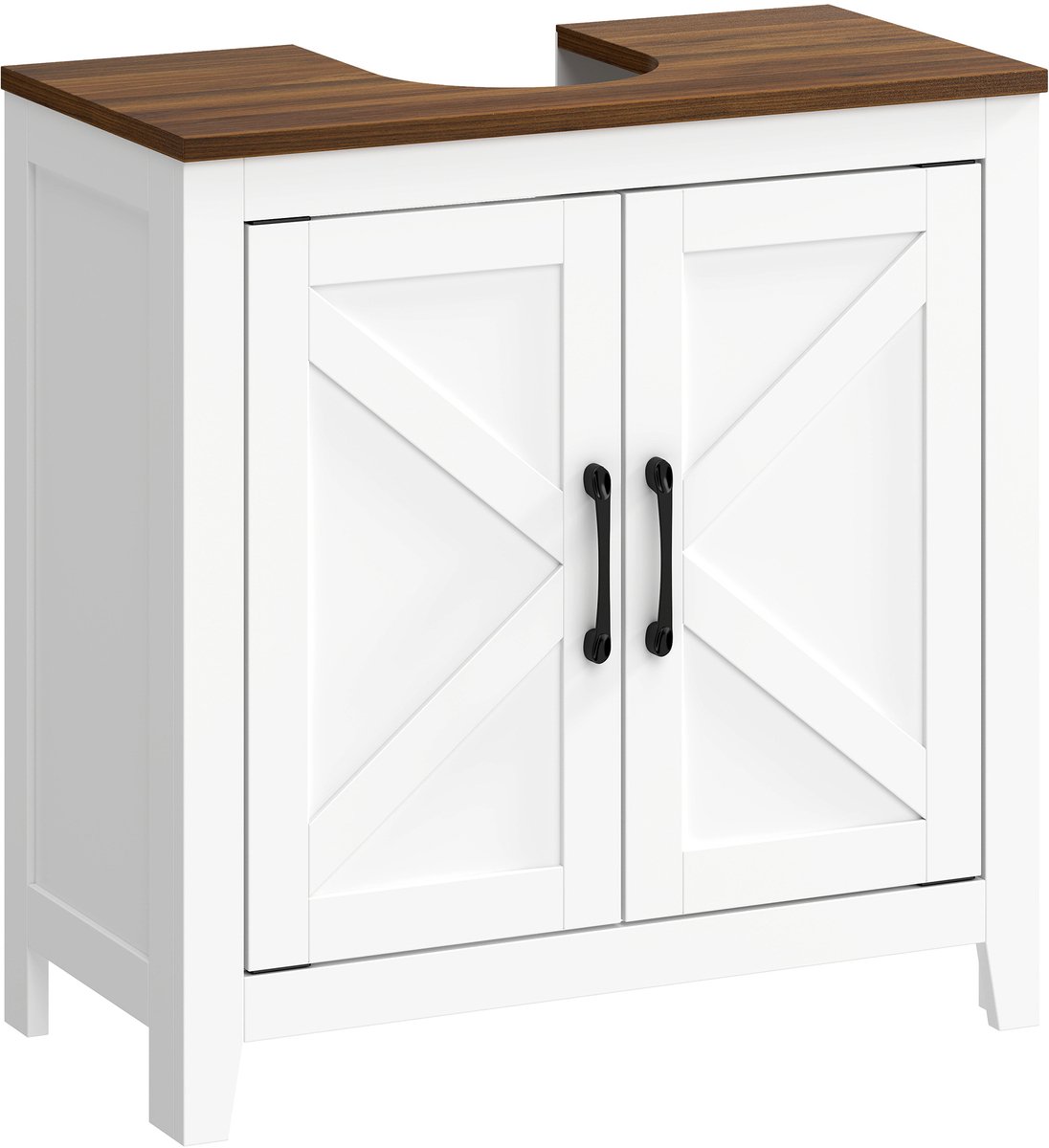 HOMCOM-Badkamermeubel-MDF-60 x 30 x 61,3 cm-Wit