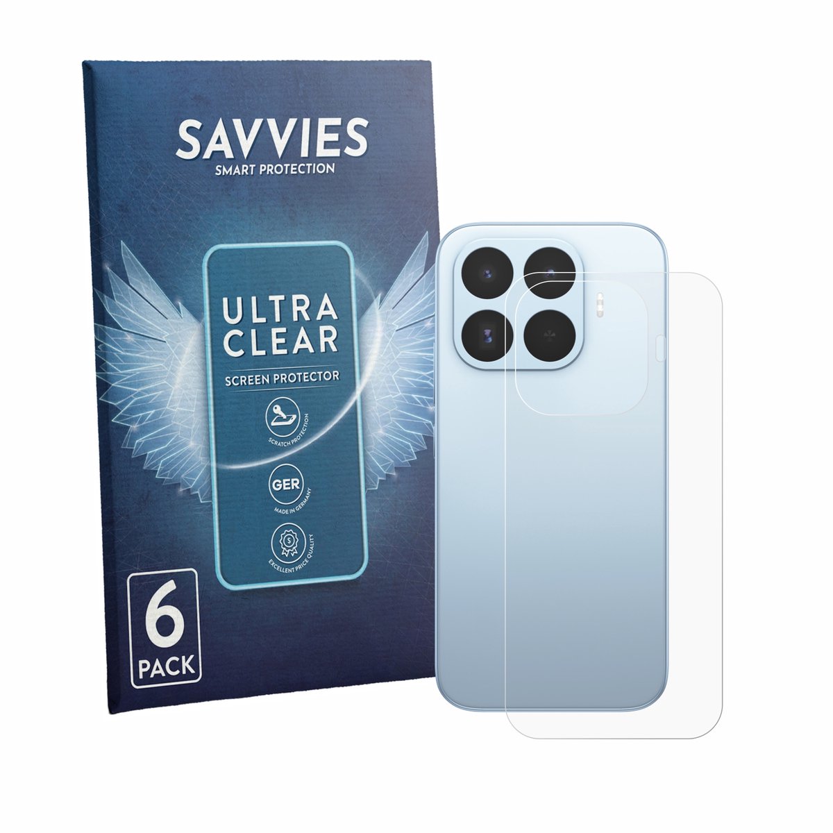 Savvies - Screenprotector voor Xiaomi 17T (Achterkant) - Folie Beschermfolie transparant 6 Stuks